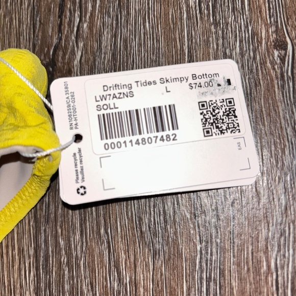 NWT Lululemon Drifting Tides Skimpy Bottom large - Picture 2 of 8